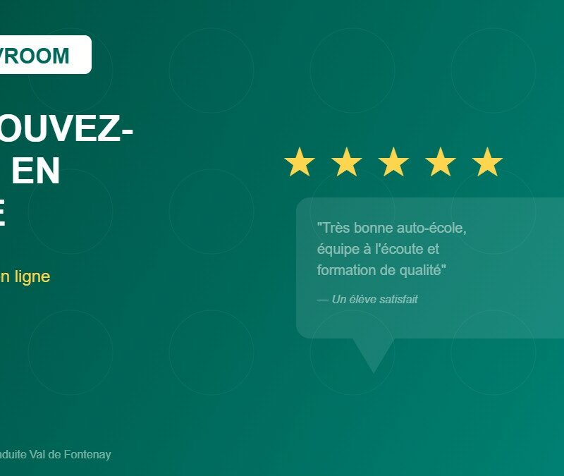 Retrouvez l'ECVF sur VroomVroom - avis et inscription en ligne