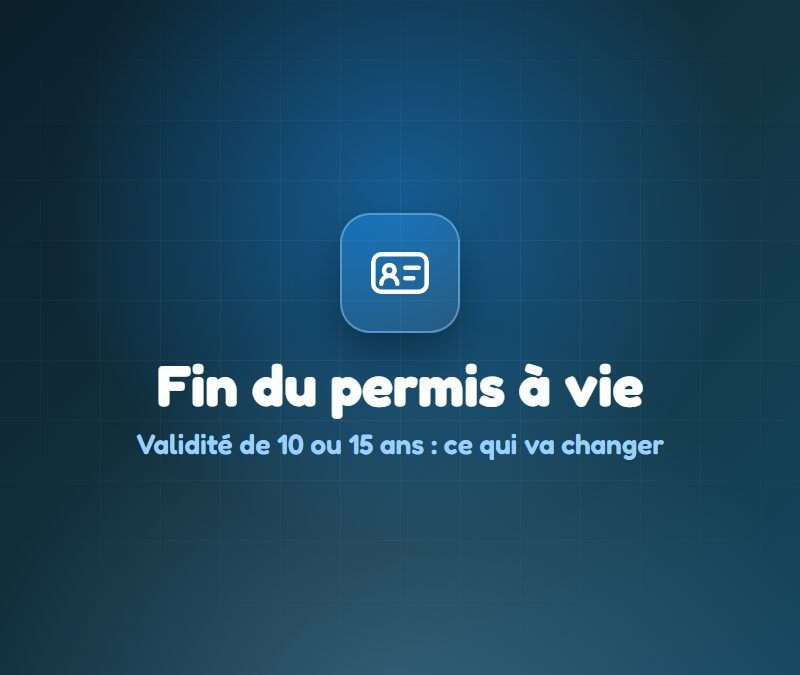 Illustration : fin du permis à vie, validité de 10 ou 15 ans – École de Conduite Val de Fontenay