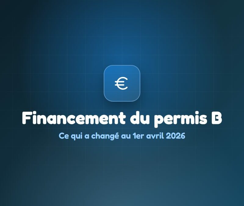 Illustration : Financement du permis B : ce qui a changé au 1er avril 2026 – École de Conduite Val de Fontenay